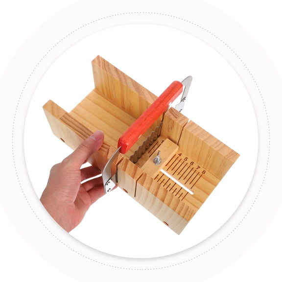 OUNONA 1Set Wooden Soap Cutter with Dual Slot Design for Smooth DIY Soap Cutting