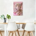 thumbnail image 2 of Pink Leopard with Gold Sparkles Canvas Wall Art, Glam Animal Decor, Luxe Pink & Gold Artwork for Bedroom, Ready to Hang 8x12/12x18/16x24/24x36, 2 of 5