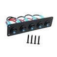 thumbnail image 2 of Panel de interruptores de interruptores de botón de control con 4 tornillos Interruptor de encendido y apagado multiusos E, 2 of 8