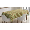 thumbnail image 1 of Ladybug Tablecloth, Funny Insects with Open Wings Spring Good Fortune Joyful Mother Nature, Rectangular Table Cover for Dining Room Kitchen, 60 X 84 Inches, Pale Green Vermilion, by Ambesonne, 1 of 3