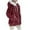 Red, variant on Winter Coats For Women Fuzzy Fleece Jacket Hooded Color Block Patchwork Cardigan Coat Outerwear With Pocket S-5XL