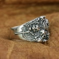 thumbnail image 5 of 925 Sterling Silver Skulls Grave Ring Biker Punk Jewelry TA257 US Size 8, 5 of 15