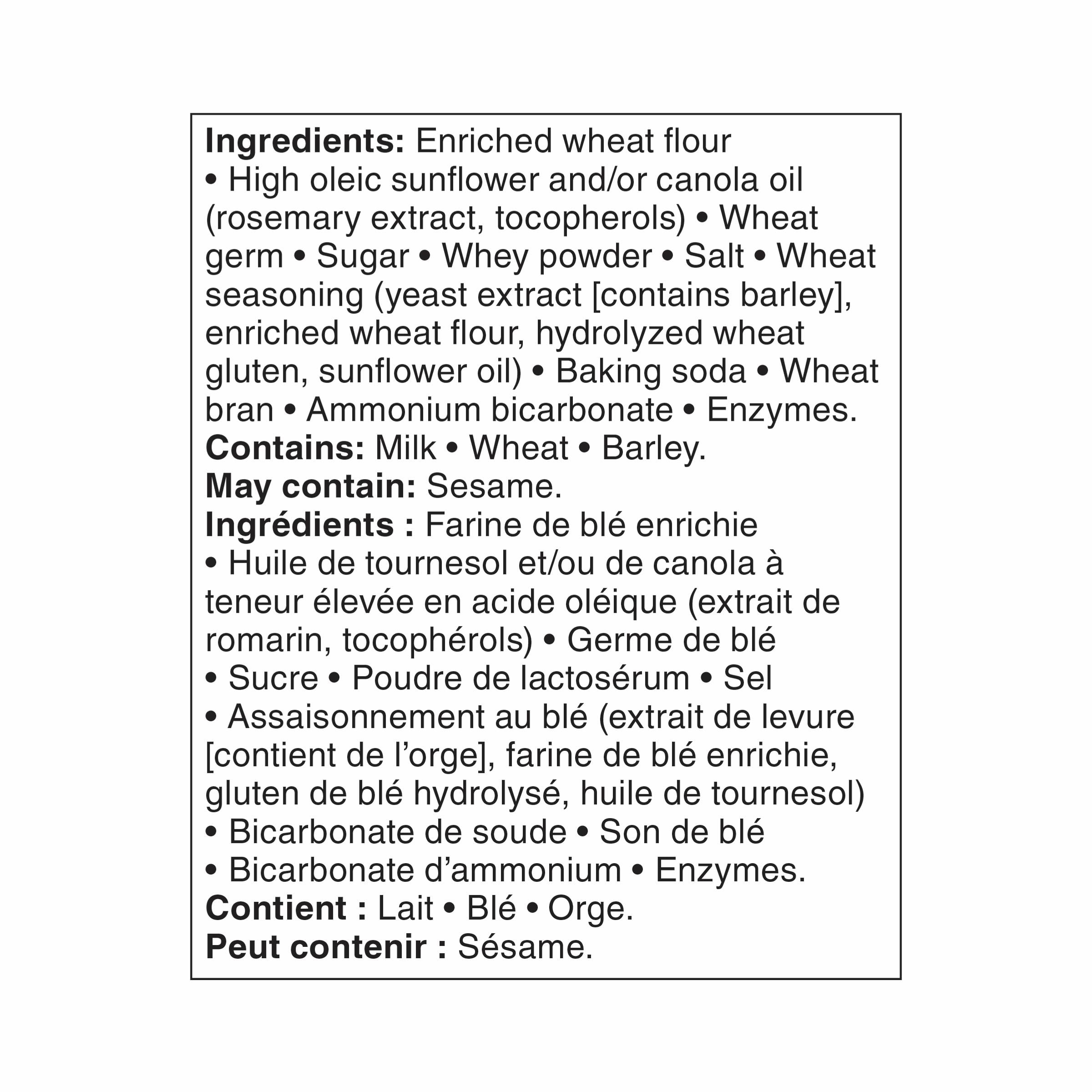 Craquelins au blé grillé Great Value 227 g