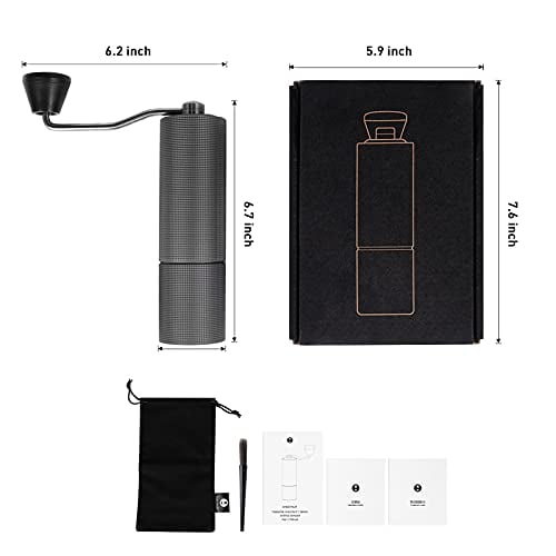 Capacity 30g with CNC Stainles Manual Coffee Grinder with Adjustable Coarseness