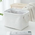 thumbnail image 4 of XYAIYT Curly Artificial Fleece Decorative Storage Basket Soft with Carrying Rope for Home Living Room Bathroom Multi Purpose Storage Bin 11.8 x 7.8 x 8.2 Inch 0.44lb, 4 of 5