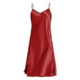 thumbnail image 5 of iHPH7 Nightgowns for Women Satin Nightgowns for Women Spaghetti Strap Nightgowns for Women Summer Nightgowns for Women Gowns for Women Sleepwear, Red 4XL, 5 of 5