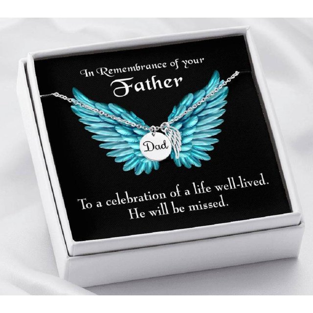 Collier Souvenir Perte d'Un Papa Cadeaux de Sympathie Perte d'Un Parent