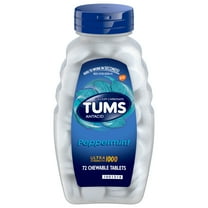 Tums Ultra Strength Chewable Antacid Tablets for Heartburn, Peppermint, 72 Count