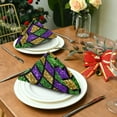 thumbnail image 3 of GZHJMY Mardi Gras Diamond Cute Cloth Dinner Napkins Oversize Carnival Party Decor 4 Pack 20" × 20", 3 of 6