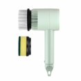 thumbnail image 2 of Huayishang Cleaning Brush Multifunctional Electric Power Kitchen Bathroom Sink Cleaning Brush. Two Kinds of Brush Head Efficient Cleaning, Kitchen Essentials Clearance Sale Green, 2 of 2