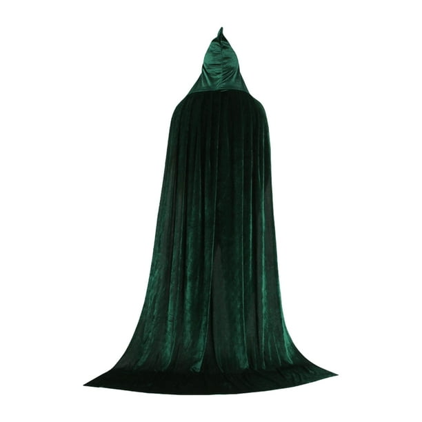 Capa con capucha de terciopelo para Halloween, bata multifuncional, ligera, lavable a mano. 170cm