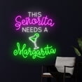 thumbnail image 3 of Handmadetneonsign This Senorita Needs A Margarita Neon Sign, Margarita LED Light, Cocktail Neon, 3 of 5