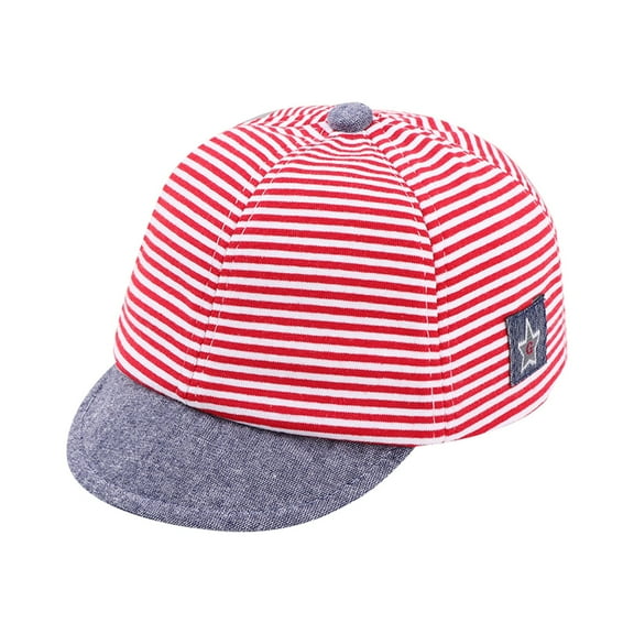 Otqutp Running Hat for Toddler Baby Kids Boys Girls Striped Baseball Cap Casual Peaked Cotton Sun Hat For Children Traveling