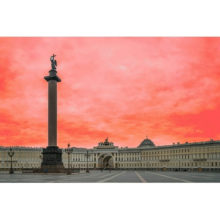 Alexander Column (Peel-n-Stick Poster of Palace Palace Square St Petersburg Alexander Column Poster 24x16 Adhesive Sticker Poster)