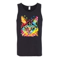 thumbnail image 2 of Wild Bobby Dean Russo Colorful Blue Eyes Cat Cat Lover Men Graphic Tank Top, Black, Small, 2 of 5