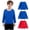 Blue, variant on Hrsba Boys Girls Long Sleeve Kids Round Neck Shirt Unisex Fall Winter Top Solid Color Shirt 3 Pack for 1 to 11 Years