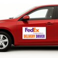 thumbnail image 1 of Feddex Deliivery Driver Car Magnet Sign by DC | Flexible Car Magnetic Sheets with Adhesive Backing | 10"x20" Bumper Magnet Sticker for Vehicles, Trucks & Business Advertising Signs 2 PC | USA Made, 1 of 7