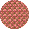 thumbnail image 1 of Ahgly Tapis Rond Lavable en Machine Intérieur Transitionnel Rouge Lave, 6 Pieds Rond, 1 of 7