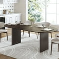 thumbnail image 3 of MAYEERTY 79x40x30 Modern Oval Dining Table, Contemporary Home Wood Kitchen Table, Walnut Color​, 3 of 9