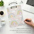 thumbnail image 5 of 12.5"x9" Boho Rainbow Clipboards, Standard A4 Letter Size Nursing Clipboard with Low Profile Metal Clip Decorative Clip Board for Office Supplies,Silver, 5 of 7