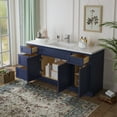 thumbnail image 4 of 60 in. W x 21 in. D x 32.5 in. H Bath Vanity Cabinet without Top in Blue, 4 of 5