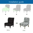 thumbnail image 6 of Armless Accent Chair Covers,Printed Chair Slipcover Non-slip Removable Washable Modern Spandex Furniture Protector for Dining Room Kitchen Hotel-1 Pcs-A, 6 of 7