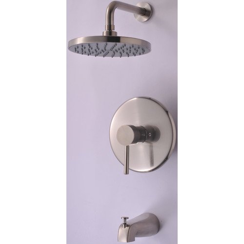 Hardware House Single Handle Tub and Shower Combo Faucet Satin Nickel