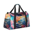 thumbnail image 2 of Disketp Colorful Whimsical Earth Bolsa de Viaje Tipo Duffle, Bolso de Mano para Fin de Semana para Mujer, Bolsa de Gimnasio Ligera para Hombre, Esencial para Viajes, 2 of 7