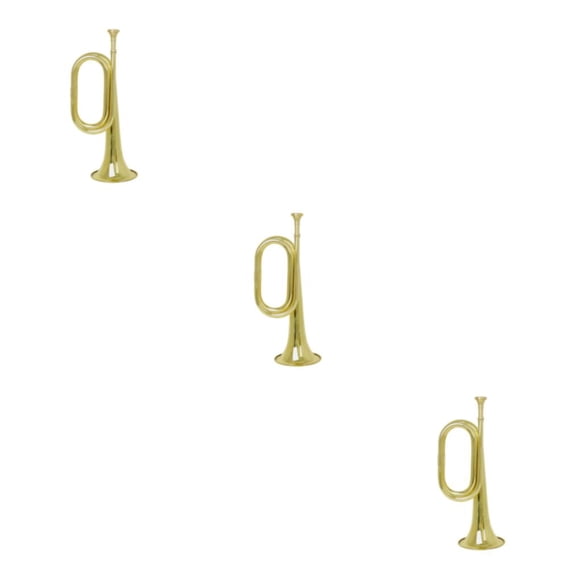 Soidarity Trompeta de caballería de latón, juguete de Aprendizaje Temprano, instrumento de música para niños, juguetes vocales de desarrollo, Type1 NO1
