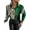 Green Leopard, variant on Blouses for Women Button Down Fashion Business Casual Long Sleeve Dressy Shirts Sexy- Tops Orange Print XL