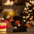 thumbnail image 4 of Neoyler Christmas Decorations Christmas Decor Elegant Metal Iron Christmas Reindeer Candlestick Long Lasting Centerpiece for Festive Holiday Tabletop Home Decor 3.5 in Black, 4 of 6