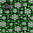 thumbnail image 5 of Shower Curtain, green grid white snowflakes Plaid Waterproof Fabric Plastic Shower Curtain, Drying Fast Bathroom Curtain with 9 Buttonholes, Ruffle Shower Curtain 60x72in, 5 of 8