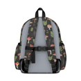 thumbnail image 3 of Mushroom and Fern Black Pattern Backpack for School, Cute School Bag with Adjustable Shoulder Straps and Padded Back, 13.4"x11"x4.7", 3 of 5