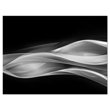 Designart 'Glittering Silver Pattern ' Abstract Canvas art print
