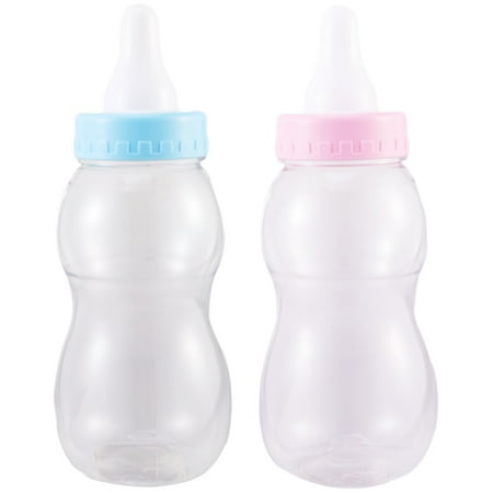 

2pcs Nursing Bottle Shape Candy Holder Coin Storage Bottles Party Candy Bottles