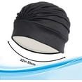 thumbnail image 4 of Beemo Swim Caps for Women Swimming Turban Polyester Latex Lined Pleated for Ladies - Light Pink, 4 of 4