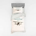 thumbnail image 2 of Ambesonne Adventure Bedding Set 4 Pcs, Tropical Summer Plane, Queen, Cream Turquoise Tan, 2 of 3