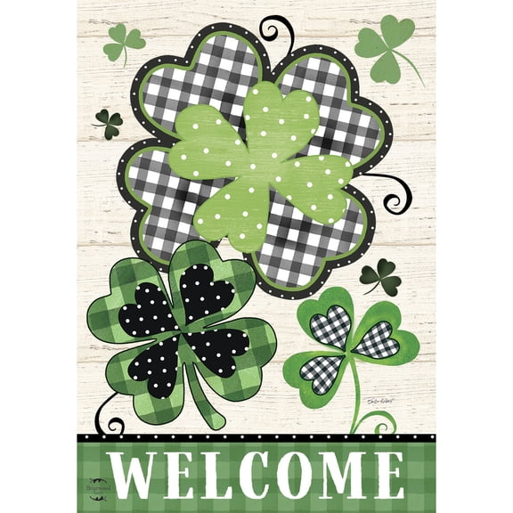 Briarwood Lane St. Patricks Day Garden Flag 12x18 For Outdoor Patterned Shamrocks For St. Patricks Day Garden Flag Flags For Outside
