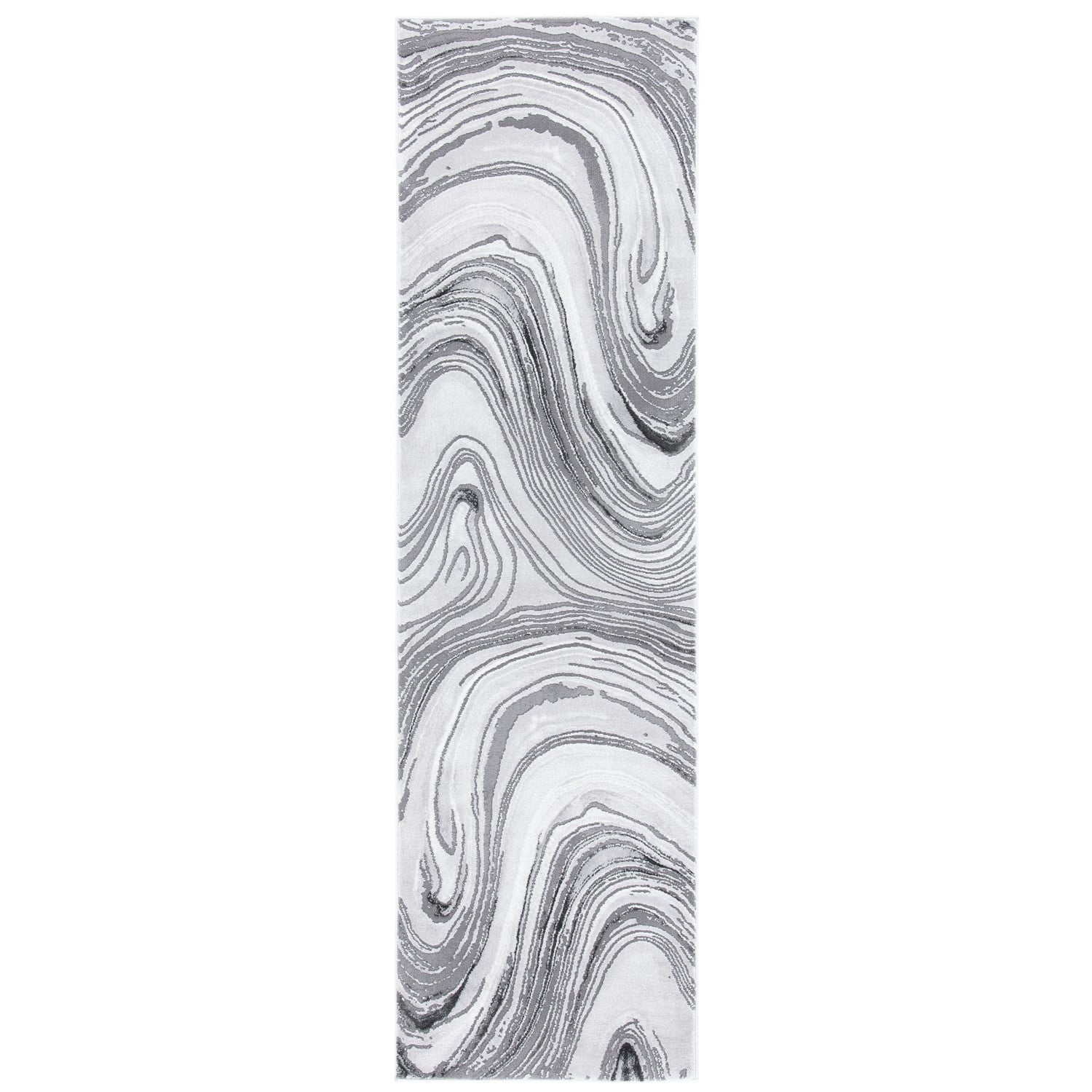 SAFAVIEH Craft Floella Abstract Area Rug, 2'3" x 8' Runner, Light Grey/Grey