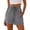 Grey, variant on Gyujnb Women's Casual Linen Shorts Elastic Drawstring Waist Loose Fit Shorts with Pockets for Summer Daily Wear,Brick Red