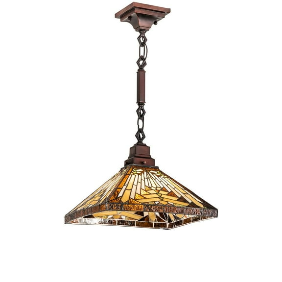 Meyda Lighting 14" Square Nuevo Mission Pendant