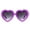 Light Purple 01, variant on Gravity Shades Heart Shaped Sunglasses, Leopard