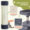 thumbnail image 4 of JIOABL 66" Multi-Level Cat Tree Tower with Hammock, Large Condo, Climbing Plates, Plush Toy, Kitty Playing House, Dark Gray, 4 of 8