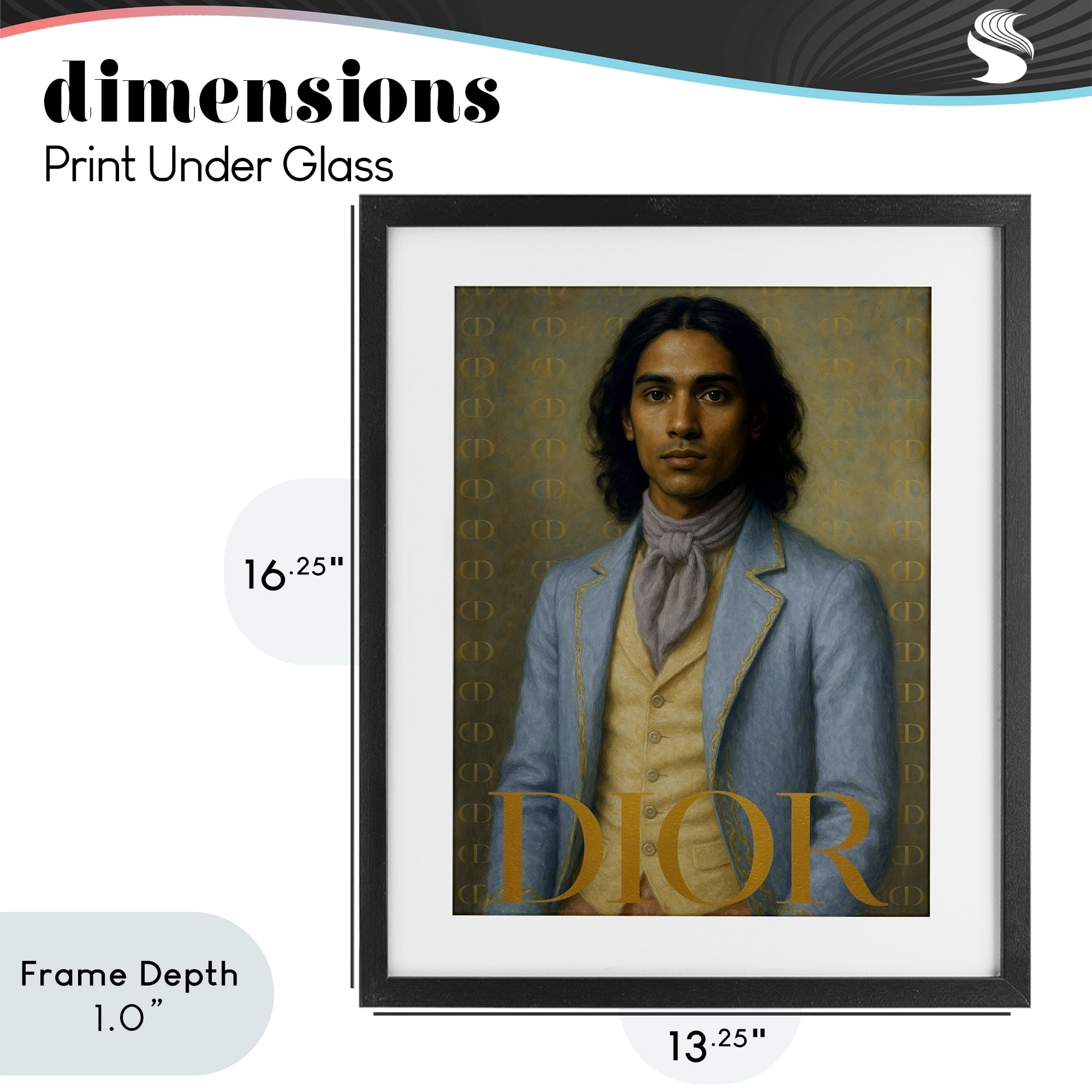Stupell Industries Iconic Gentleman Fashion Black Framed Print Under Glass, design by Grotto Studios
