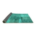 thumbnail image 2 of Ahgly Company Indoor Rectangle Patchwork Turquoise Blue Transitional Area Rugs, 8' x 12', 2 of 4