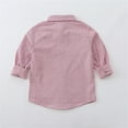 thumbnail image 3 of HAOTAGS Button-Up Shirts Boys Long Sleeve Shirts, Striped Cotton Classic Causal Shirt Pink 3 Years, 3 of 8