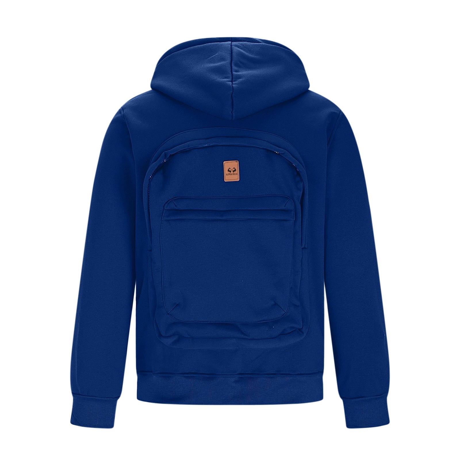 qolati Mens Travel Hoodies with Backpack Creative Travel Hoodie Jackets Zip Up Hooded Sweatshirt Christmas Day Long Sleeve Outerwear with Pockets