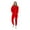 Red, variant on 2pc Matching Super Soft Athleisure Zip Up Hooded Sweatsuit for Men or Women