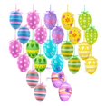 thumbnail image 2 of 24 huevos de Pascua colgantes reutilizables, adornos colgantes para el árbol de Pascua. B, 2 of 9