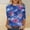 005 Multicolor, variant on 4th of July Shirts Women Cotton 3/4 Length Sleeve Tunic Tops Patriotic American Flag Shirt